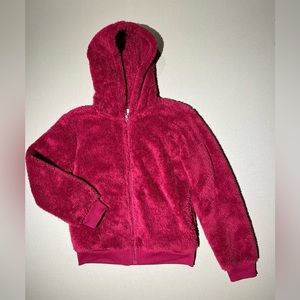 Forever 21 girls, dark red zip-up hoodie, size 11-12